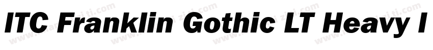 ITC Franklin Gothic LT Heavy Italic字体转换
